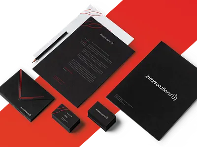 Inforsolutions Stationery brand design logo stationery