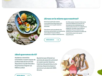 Nutritionist Coach: splash page for professionals adobexd branding design logo mockup protype ui web webdesign