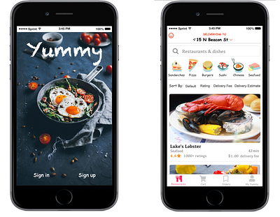 Low-end prototype(copy version) of DoorDash app design icon typography ui ux