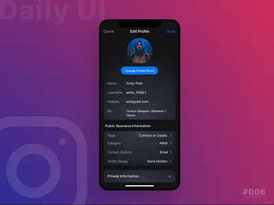 User Profile darktheme sketch uidaily uidesign uxdesign