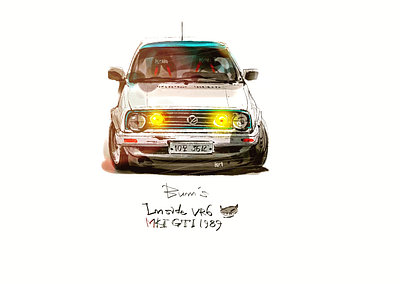 bum's mk2 vr6 carillustration character corel painter digital art illustration