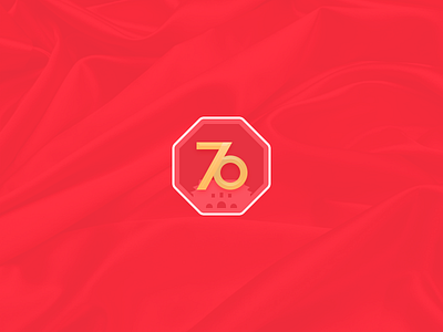 70th anniversary badge icon national day
