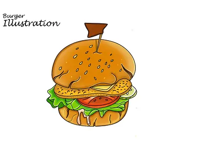 Burger (Illustration) adobe illustrator art burger burger king burger logo food foodillustration illustration ilustrator spray ui ux