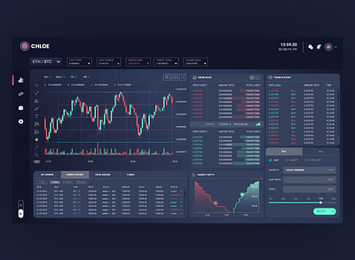 Crypto Exchange Platform Practice btc crypto crypto exchange cryptocurrency dark dashboard depth design exchange graph interface k line market ui ux web