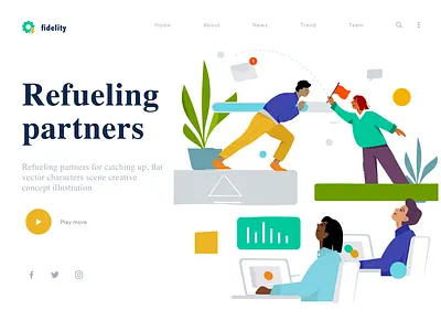 catching up app branding color design flat illustration mobile ui vector web