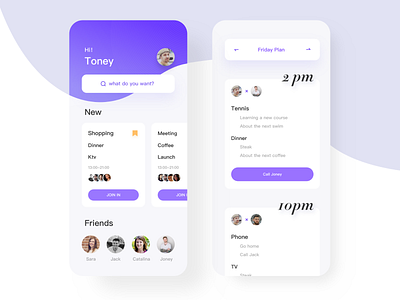 Daily UI _ 01 calendar clean freiends friday phone plan search ui uidesign