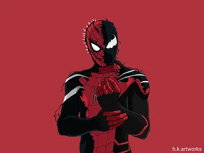 Spiderman art design far from home fart illustration illustrator marvel marvel studios marvelcomics mcu spiderman vector vectorart venom