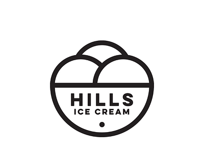 Hills ice-cream brand cooperbility hills ice cream logo scoops sloops