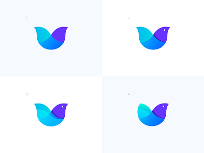 Logo Exploration - Bird Mark animal logo bird icon bird illustration bird logo birds clean colorful logo dove flat design gradient icon identity logo mark minimal minimalistic modern logo organic pigeon smart logo symbol