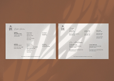 Package Menu branding design layout design layout exploration layouts marketing kit menu menu bar menu design typography