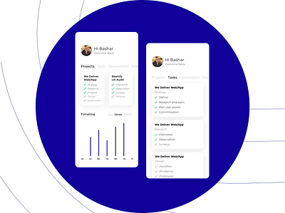 Beamfy App Design process product project project management task task list task management timeline ui ux design ux ui