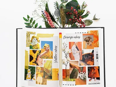 color vibe moodboard adobe illustrator adobe indisign adobe photoshop aesthetic collage editorial art editorial design editorial layout fashion flower magazine design moodboard moodboard design photo collage