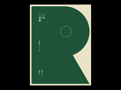 The Big R art deco bauhaus bold font design geometric geometric design graphic graphic design lettering minimal photoshop poster poster art poster design simple type art type design typeface typography vintage