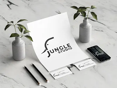 Jungle Studio Logo Design. branding clean design game game studio icon identity jungle studio logo logo design minimal minimal design minimal logo play trendy trendy 2019 typography ui ux