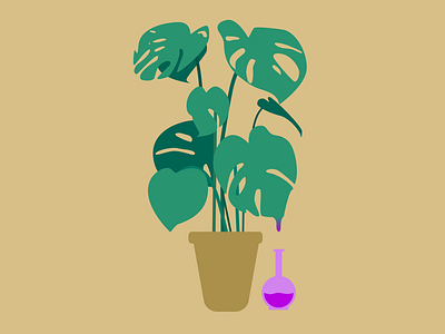 Monstera is Poisonous ai illustration monstera plant poison