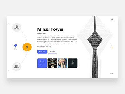 Iran Tourism - Concept clean clean ui concept homepage iran iranian landing landingpage milad tower minimal persian persian ui persian web tehran tour tourism tower travel ui webdesign