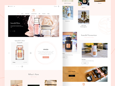 Sawalef Ecommerce Website clean clean design clean ui dubai dubai designer ecommerce ecommerce business ecommerce design fragrance landing page luxury luxury brand minimal minimalistic perfumes ui ui design user interface ux website design