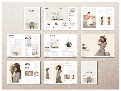 Portfolio Magazine brochure brochures catalog design fashion indesign lookbook magazine nature newsletter photobook portfolio template