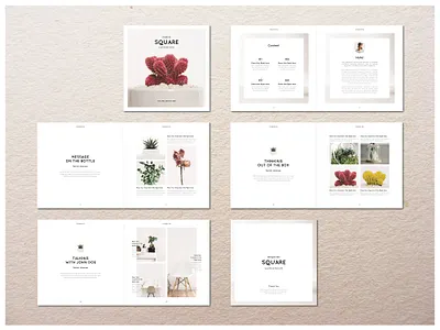 Square Portfolio/Magazine brochure brochures catalog design designer fashion indesign lookbook magazine nature newsletter photobook portfolio square
