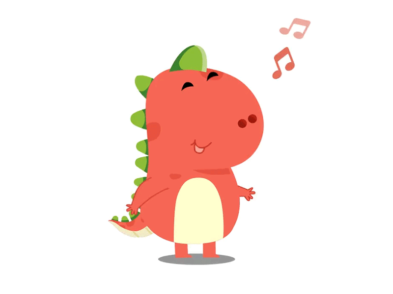 The dinosaur animation