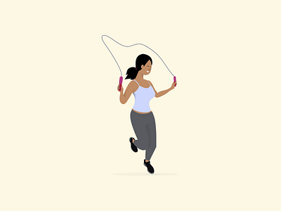 Illustration of my sis skipping..... art character illustration vector