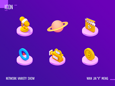 网综《玩家V梦》icon 3d banner design font design icon poster ui web web design