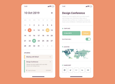 Calendar Application X app design calendar clean colors creative daily ui digital ecommerce graphics illustration ios app minimal mobile app ui social app templates typography ui design uiux white