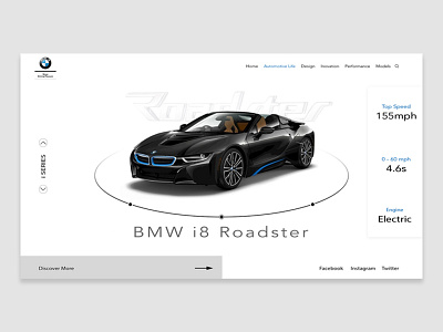 BMW i8 Roadster bmw landing page ui ux webdesign website