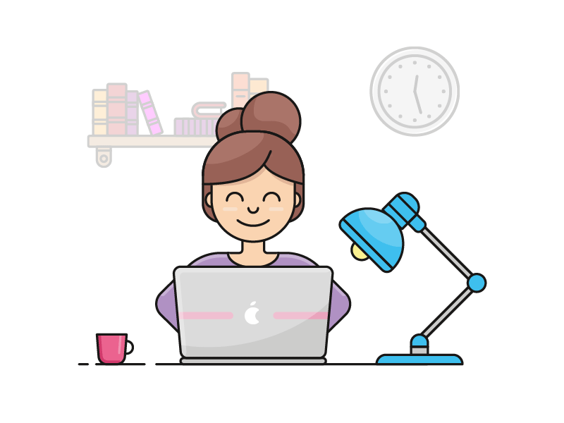 Hello Dribbble! animation design flat illustration motion portfolio portrait