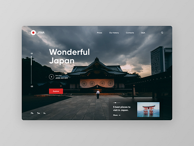 Wonderful Japan branding design minimal ui ui ux design ux ux ui web website