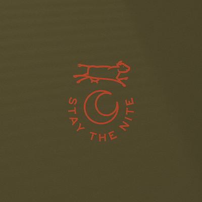 Stay the Nite cow design heritage illustration logo mark moon typography vintage