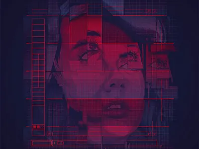 Cyberpunk Vector Portrait adobe illustrator adobe photoshop aesthetic cyberpunk outrun vapor wave vaporwave vector vector illustration