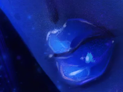 Fragment of Nebula by OV character glow illustration lips makeup portrait skin ufo