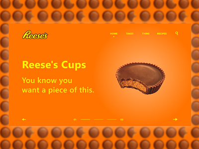 Daily Web/UI Design 13 | Reese's Website Design daily ui food minimal ui ui design ux ux design web design web designer website