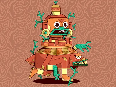 MACETA DE RAMITAS cartooning cultura ilustración maceta méxico personaje vector