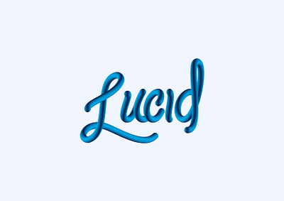 Lucid 3d art adobe illustrator affinitydesigner branding customtype design lettering logotype typography vector