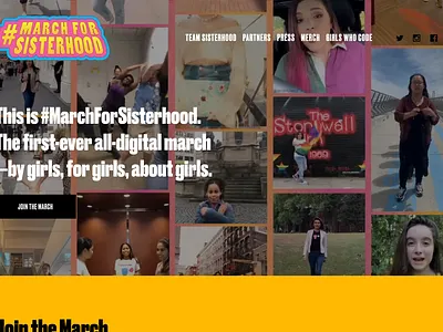 March For Sisterhood development squarespace ui design