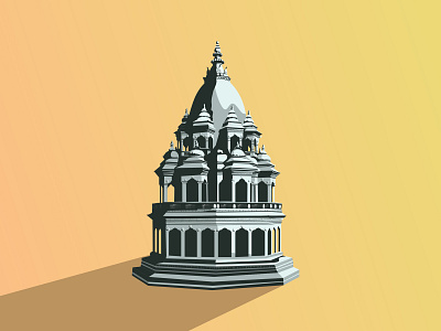 Chyasin Dega art colorful creative culture design historical illustration nepal patan temple unesco world heritage vector visitnepal2020