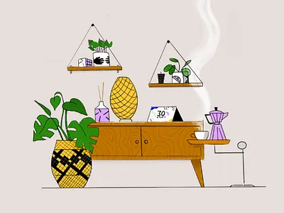 My happy place illustration procreate