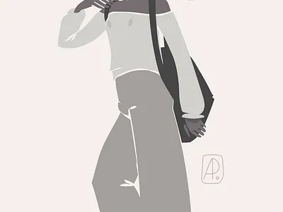 On the way to Rome character illustration inktober inktober2019 portrait vector woman