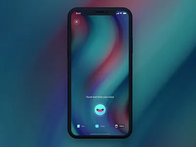 Voice recording visualization 3d aftereffects animation audio design dribbble light micro interaction mouth music partice star ui visualization wave