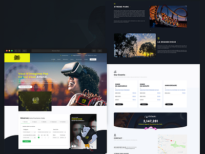 Amusement Park amusement park clean concept fun ui uidesign uxdesign webdesign