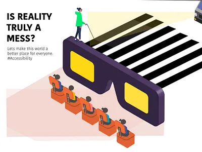 Accessibilty accessibility accessible art blind design designforall illustration illustrationdiaries illustrator realism user experience ux