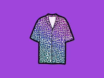 PATTERN aparrel gradient illustration inktober inktober2019 leopard pattern print shirt vector