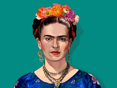 Digital Drawing of Frida Kahlo art artist digitalart fan art frida fridakahlo illustration painting procreate society6