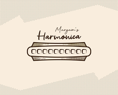 Harmonica Logo harmonica minimal monochrom music