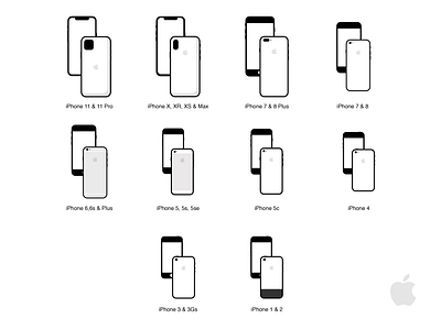 Apple Devices apple design devices icons illustraion logo mobile vector