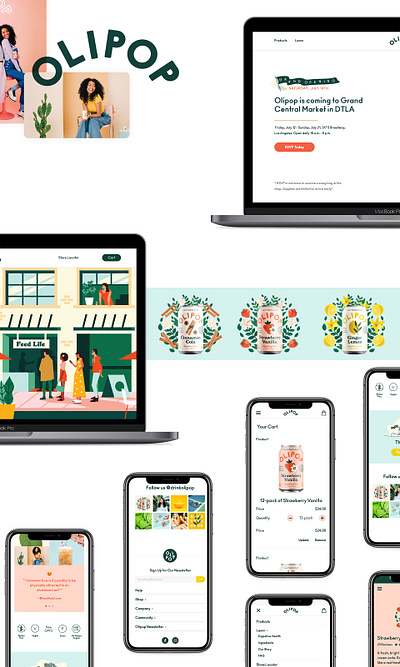 Drink Olipop application design ui ui design ux ux design uxdesign web design web design. web designer xd