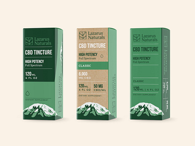 Lazarus Tincture Boxes - Unused branding cbd lazarus naturals mountain packaging tincture