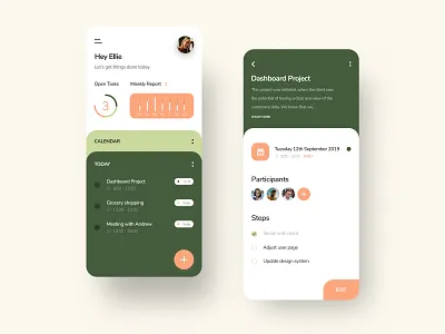 Task Management App app case study concept design interface task app ui ux